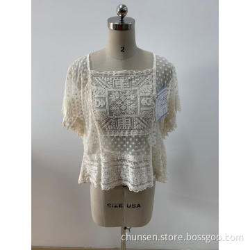 Fashionable Lady's Embroidered Blouses